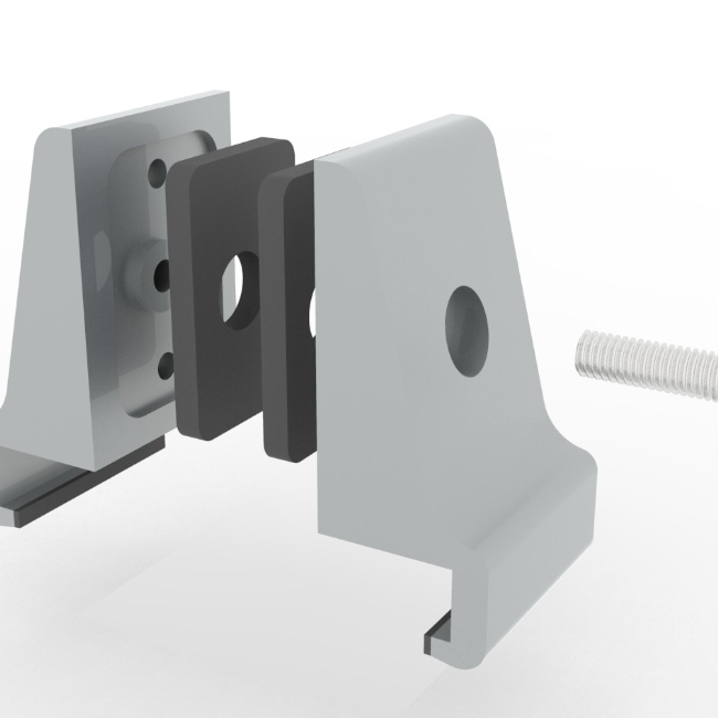 Upmmounted Panel Brackets for Thickness 6mm~8mm