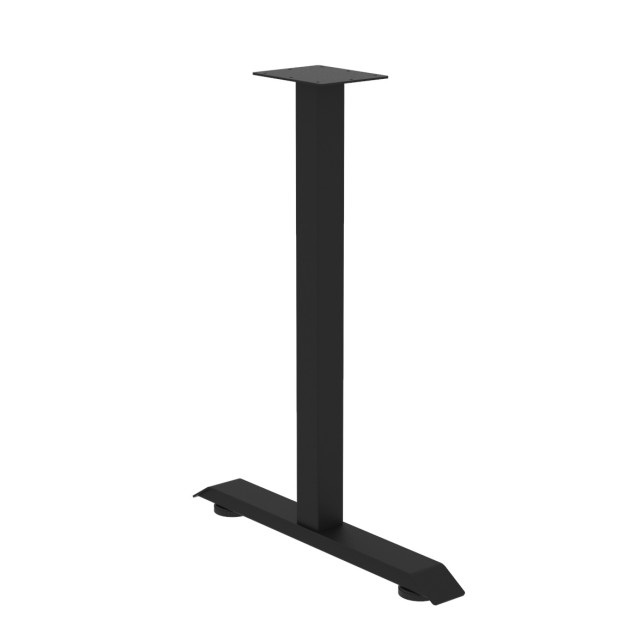 Square Tube T Style Table Leg with Caster Or Glider 